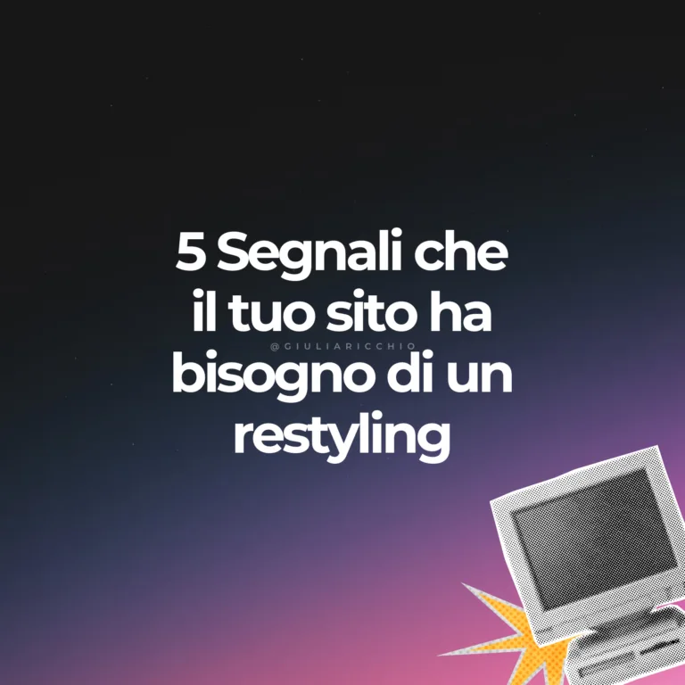 Img articolo: 5 segnali che il tuo sito ha bisogno di un restyling
